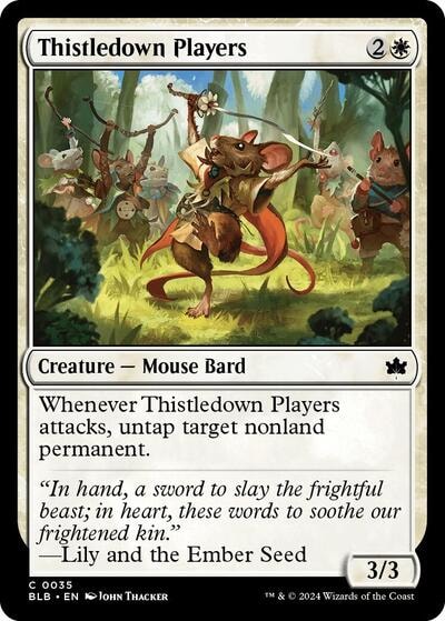 Thistledown Players (BLB) #35 Common (Lightly Played) Bloomburrow Magic: The Gathering: 2024