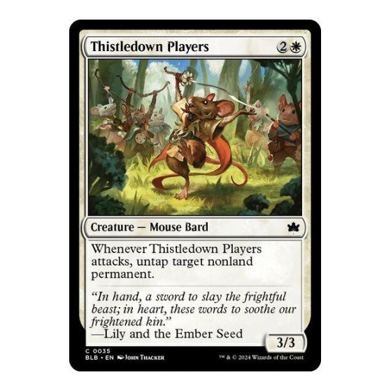 Thistledown Players (BLB) #35 Common (Lightly Played) Bloomburrow Magic: The Gathering: 2024