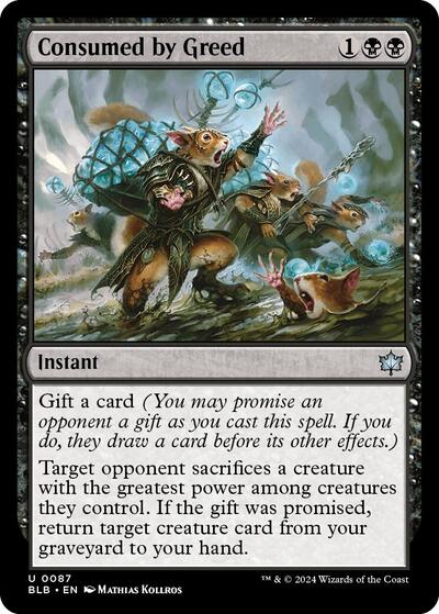 Consumed by Greed (BLB) #87 Uncommon (Lightly Played) Bloomburrow Magic: The Gathering: 2024