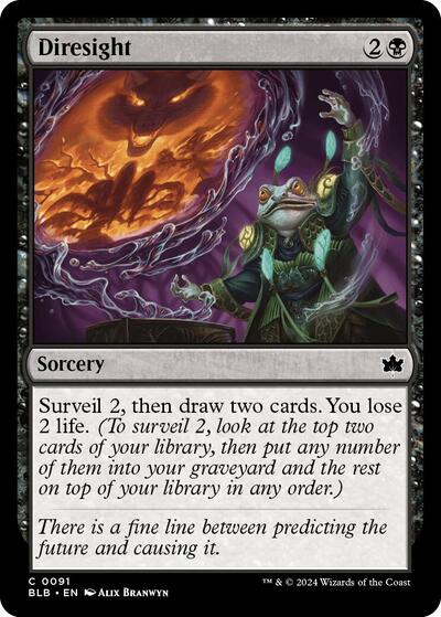 Diresight (BLB) #91 Common (Foil Lightly Played) Bloomburrow Magic: The Gathering: 2024
