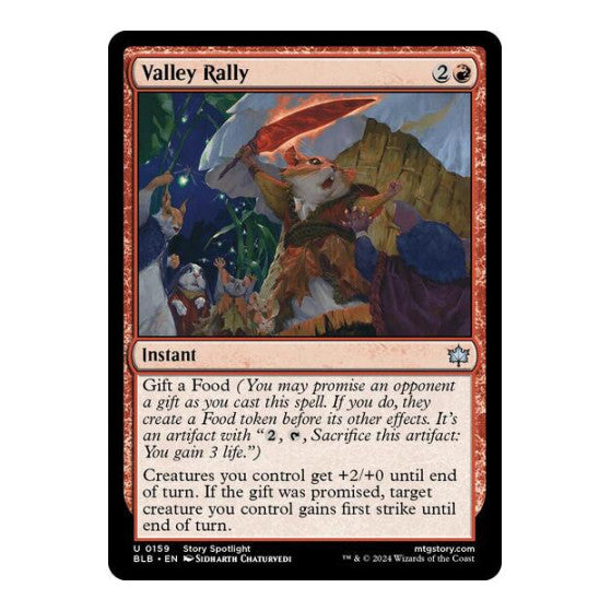 Valley Rally (BLB) #159 Uncommon (Lightly Played) Bloomburrow Magic: The Gathering: 2024