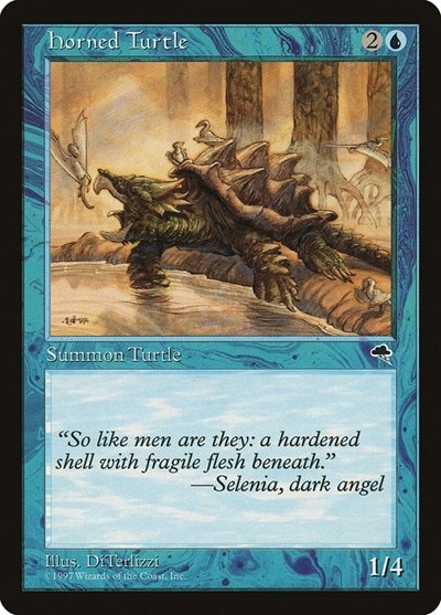Horned Turtle (TMP) #67 Common (Lightly Played) Tempest Magic: The Gathering: 1997