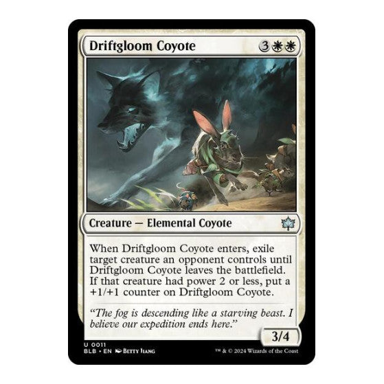 Driftgloom Coyote (BLB) #11 Uncommon (Lightly Played) Bloomburrow Magic: The Gathering: 2024