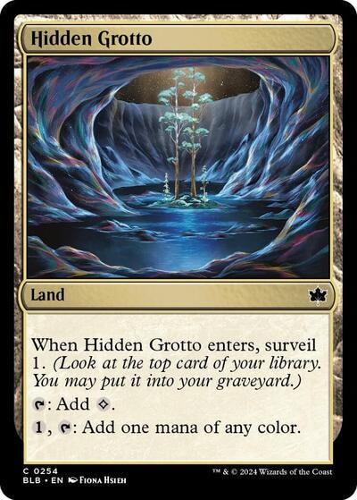 Hidden Grotto (BLB) #254 Common (Lightly Played) Bloomburrow Magic: The Gathering: 2024