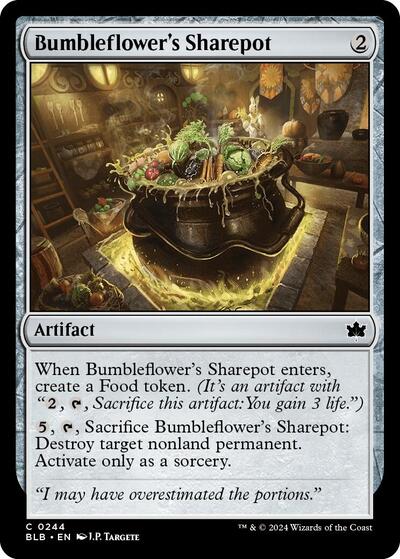 Bumbleflowers Sharepot (BLB) #244 Common (Foil Lightly Played) Bloomburrow Magic: The Gathering: 2024