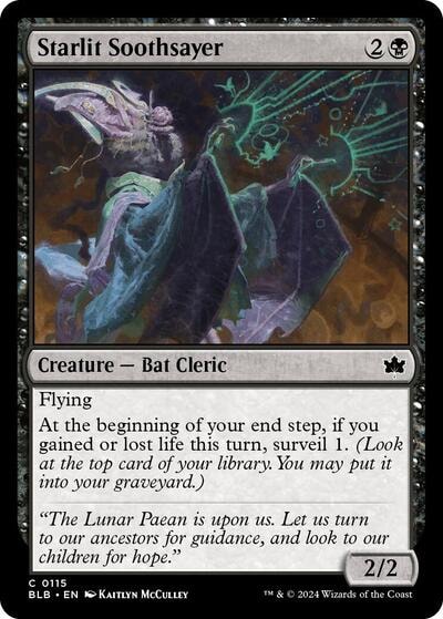 Starlit Soothsayer (BLB) #115 Common (Lightly Played) Bloomburrow Magic: The Gathering: 2024