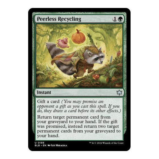 Peerless Recycling (BLB) #188 Uncommon (Lightly Played) Bloomburrow Magic: The Gathering: 2024
