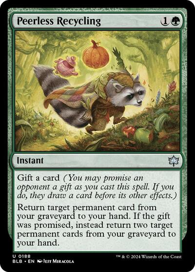 Peerless Recycling (BLB) #188 Uncommon (Lightly Played) Bloomburrow Magic: The Gathering: 2024