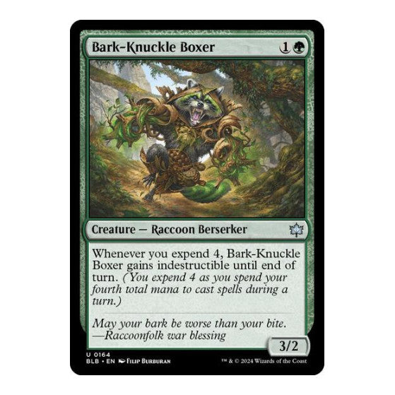 Bark Knuckle Boxer (BLB) #164 Uncommon (Lightly Played) Bloomburrow Magic: The Gathering: 2024