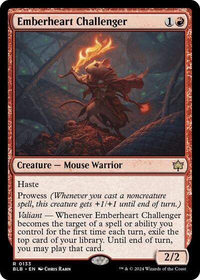 Emberheart Challenger (BLB) #133 Rare (Lightly Played) Bloomburrow Magic: The Gathering: 2024