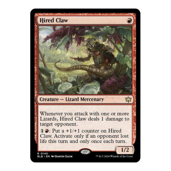 Hired Claw (BLB) #140 Rare (Lightly Played) Bloomburrow Magic: The Gathering: 2024