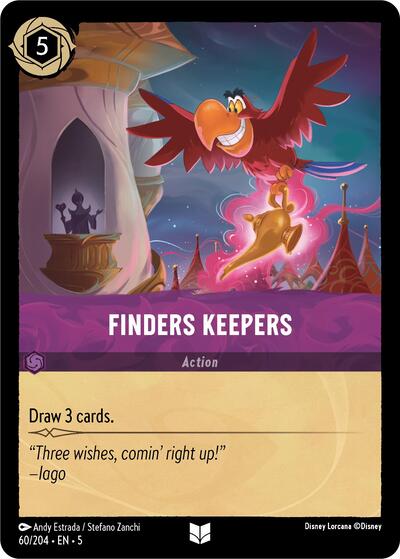 Finders Keepers (5) #60/204 Uncommon (Near Mint) Shimmering Skies Disney Lorcana: 2024