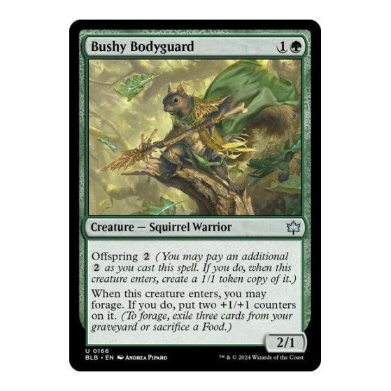 Bushy Bodyguard (BLB) #166 Uncommon (Lightly Played) Bloomburrow Magic: The Gathering: 2024