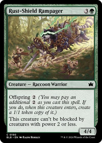 Rust Shield Rampager (BLB) #190 Common (Lightly Played) Bloomburrow Magic: The Gathering: 2024