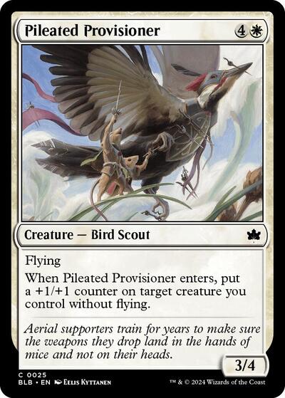 Pileated Provisioner (BLB) #25 Common (Lightly Played) Bloomburrow Magic: The Gathering: 2024