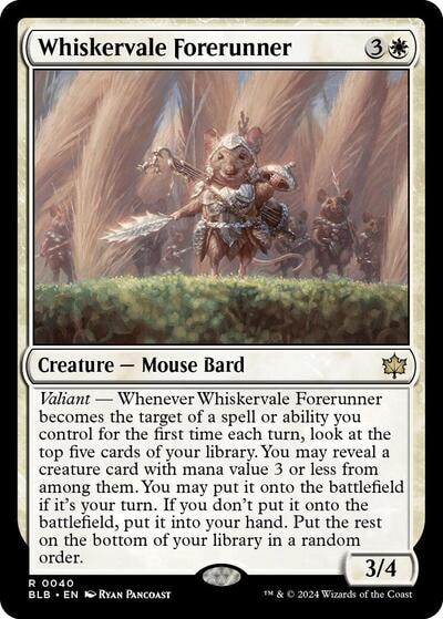 Whiskervale Forerunner (BLB) #40 Rare (Lightly Played) Bloomburrow Magic: The Gathering: 2024
