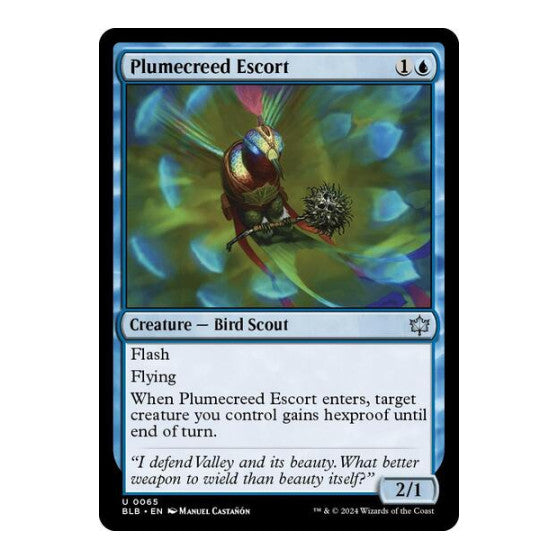 Plumecreed Escort (BLB) #65 Uncommon (Lightly Played) Bloomburrow Magic: The Gathering: 2024