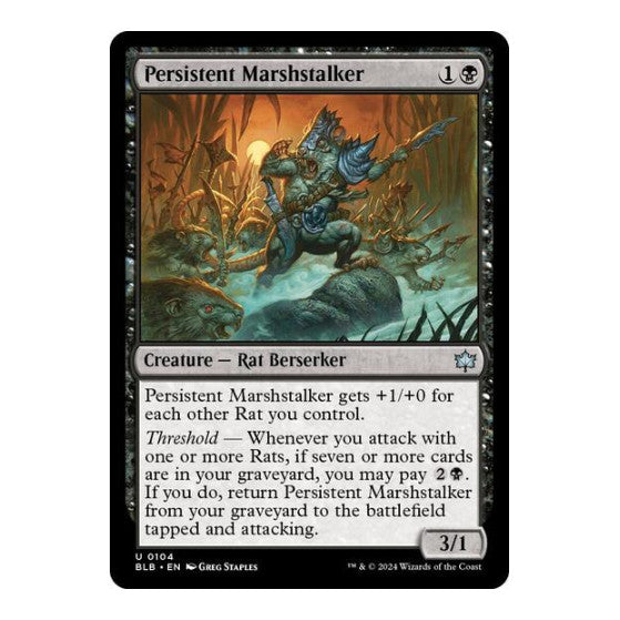 Persistent Marshstalker (BLB) #104 Uncommon (Lightly Played) Bloomburrow Magic: The Gathering: 2024