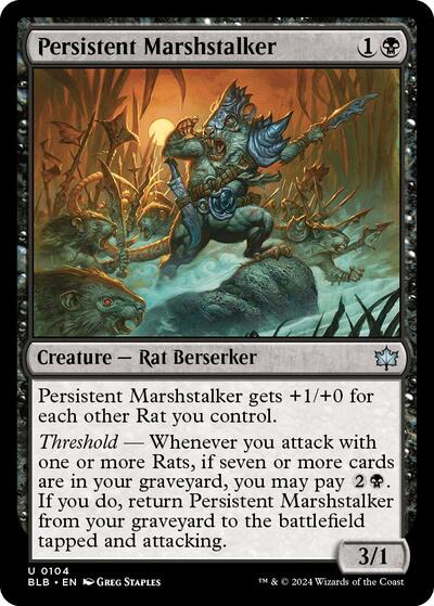 Persistent Marshstalker (BLB) #104 Uncommon (Lightly Played) Bloomburrow Magic: The Gathering: 2024