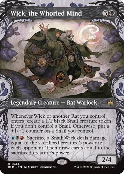 Wick the Whorled Mind Showcase (BLB) #314 Rare (Lightly Played) Bloomburrow Magic: The Gathering: 2024