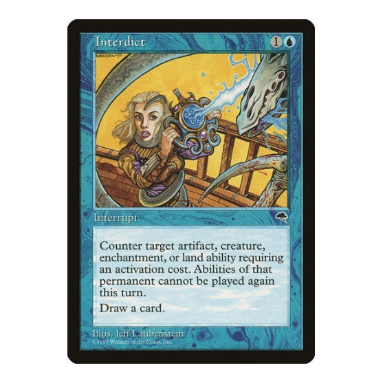 Interdict (TMP) #69 Uncommon (Lightly Played) Tempest Magic: The Gathering: 1997