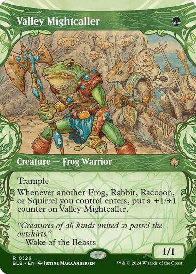 Valley Mightcaller Showcase (BLB) #326 Rare (Lightly Played) Bloomburrow Magic: The Gathering: 2024