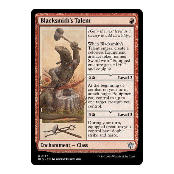 Blacksmiths Talent (BLB) #125 Uncommon (Lightly Played) Bloomburrow Magic: The Gathering: 2024