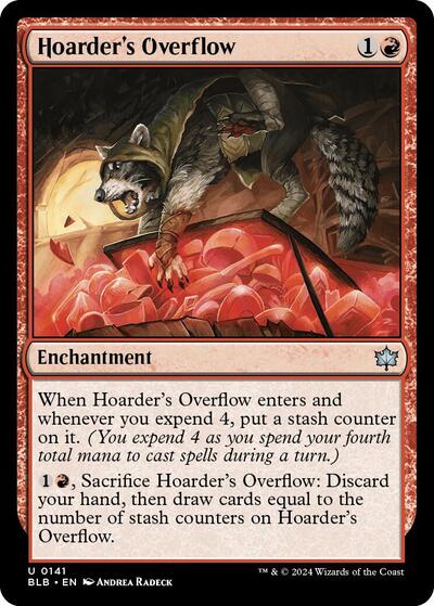 Hoarders Overflow (BLB) #141 Uncommon (Lightly Played) Bloomburrow Magic: 2024