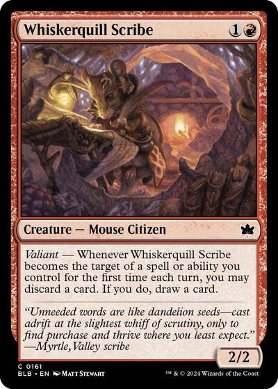 Whiskerquill Scribe (BLB) #161 Common (Lightly Played) Bloomburrow Magic: The Gathering: 2024