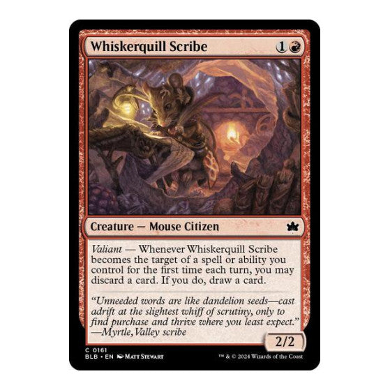 Whiskerquill Scribe (BLB) #161 Common (Lightly Played) Bloomburrow Magic: The Gathering: 2024