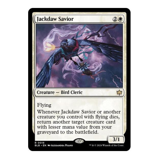 Jackdaw Savior (BLB) #18 Rare (Lightly Played) Bloomburrow Magic: The Gathering: 2024