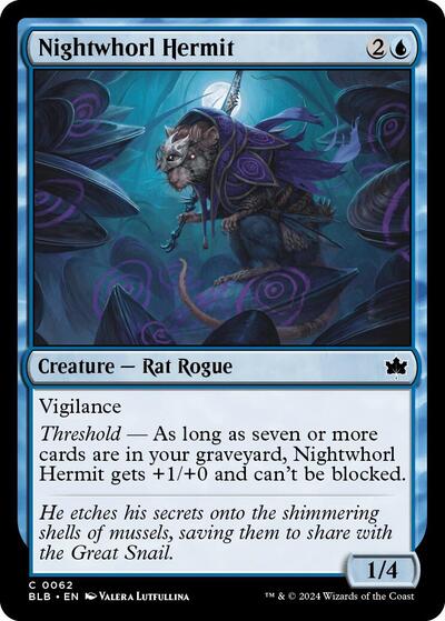 Nightwhorl Hermit (BLB) #62 Common (Near Mint) Bloomburrow Magic: The Gathering: 2024