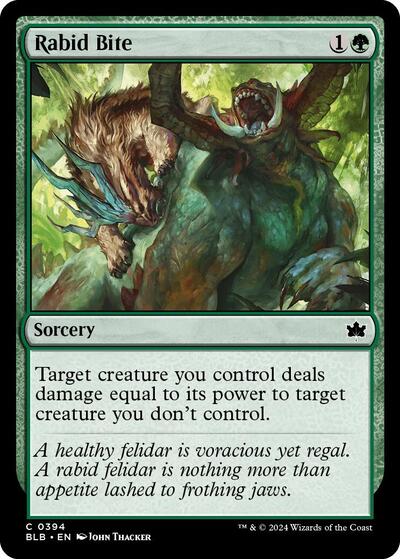 Rabid Bite (BLB) #394 Common (Lightly Played) Bloomburrow Magic: The Gathering: 2024