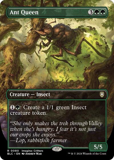 Ant Queen Borderless (BLC) #80 Rare (Lightly Played) Commander: Bloomburrow Magic: The Gathering: 2024