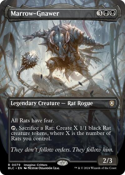 Marrow Gnawer Borderless (BLC) #79 Rare (Lightly Played) Commander: Bloomburrow Magic: The Gathering: 2024