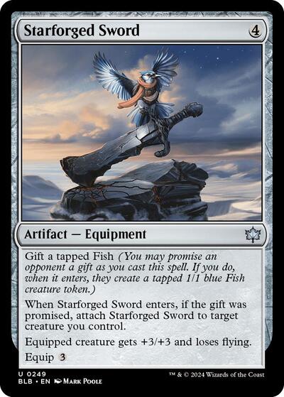 Starforged Sword (BLB) #249 Uncommon (Lightly Played) Bloomburrow Magic: The Gathering: 2024