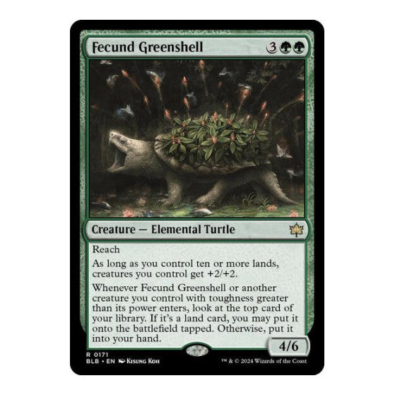Fecund Greenshell (BLB) #171 Rare (Lightly Played) Bloomburrow Magic: The Gathering: 2024