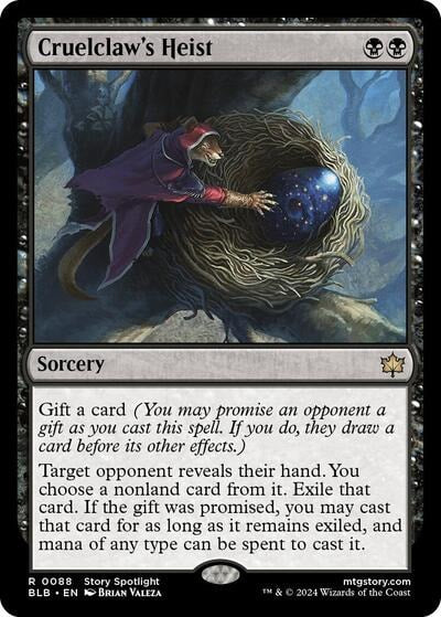 Cruelclaws Heist (BLB) #88 Rare (Lightly Played) Bloomburrow Magic: The Gathering: 2024