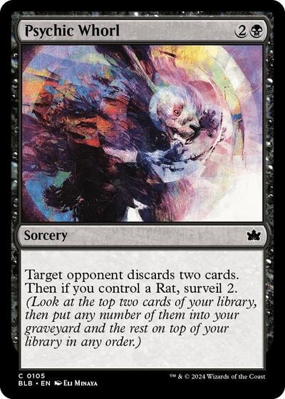Psychic Whorl (BLB) #105 Common (Lightly Played) Bloomburrow Magic: The Gathering: 2024