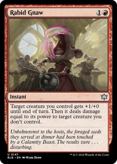 Rabid Gnaw (BLB) #147 Uncommon (Near Mint) Bloomburrow Magic: The Gathering: 2024