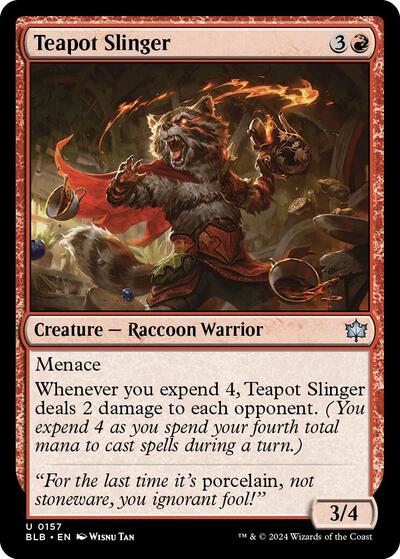 Teapot Slinger (BLB) #157 Uncommon (Near Mint) Bloomburrow Magic: The Gathering: 2024