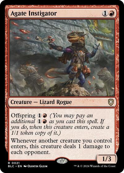 Agate Instigator (BLC) #21 Rare (Near Mint) Commander: Bloomburrow Magic: 2024
