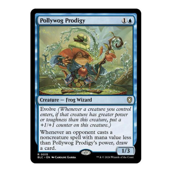 Pollywog Prodigy (BLC) #15 Rare (Near Mint) Commander: Bloomburrow Magic: The Gathering: 2024