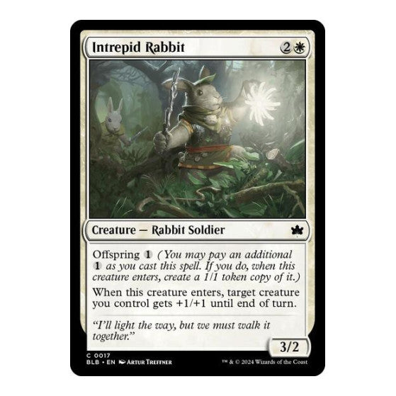 Intrepid Rabbit (BLB) #17 Common (Lightly Played) Bloomburrow Magic: The Gathering: 2024