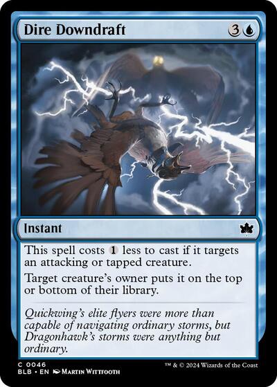 Dire Downdraft (BLB) #46 Common (Lightly Played) Bloomburrow Magic: The Gathering: 2024
