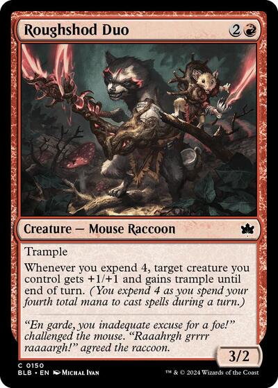 Roughshod Duo (BLB) #150 Common (Near Mint) Bloomburrow Magic: 2024