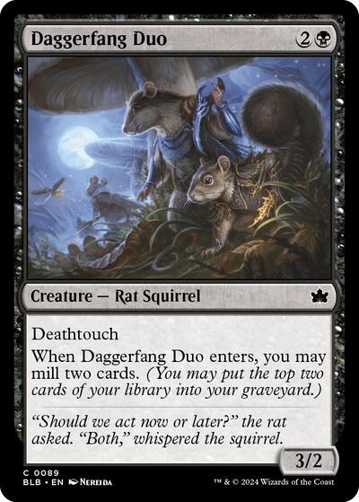 2024 Magic: Bloomburrow (BLB) - Daggerfang Duo (#89, Common)