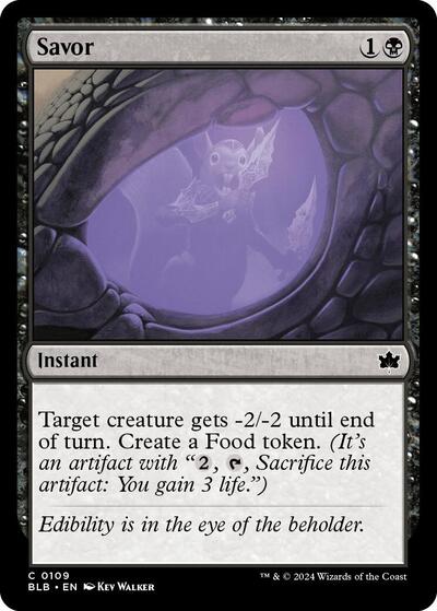 Savor (BLB) #109 Common Bloomburrow Magic: The Gathering: 2024