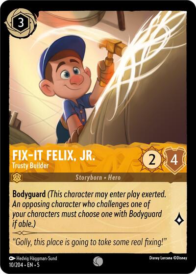 Fix-It Felix, Jr. - Trusty Builder (5) #10/204 Common (Near Mint) Shimmering Skies Disney Lorcana: 2024