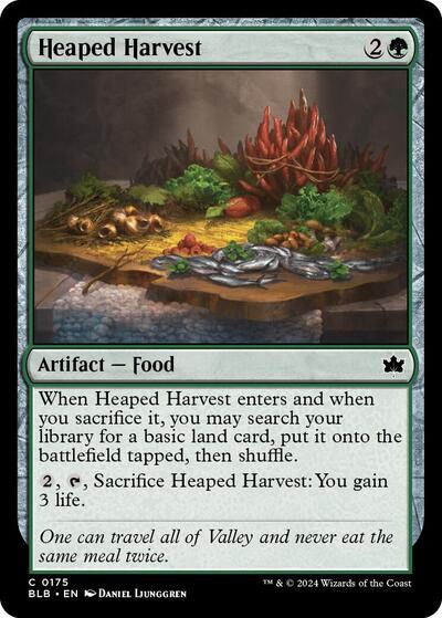 Heaped Harvest (BLB) #175 Common (Lightly Played) Bloomburrow Magic: The Gathering: 2024